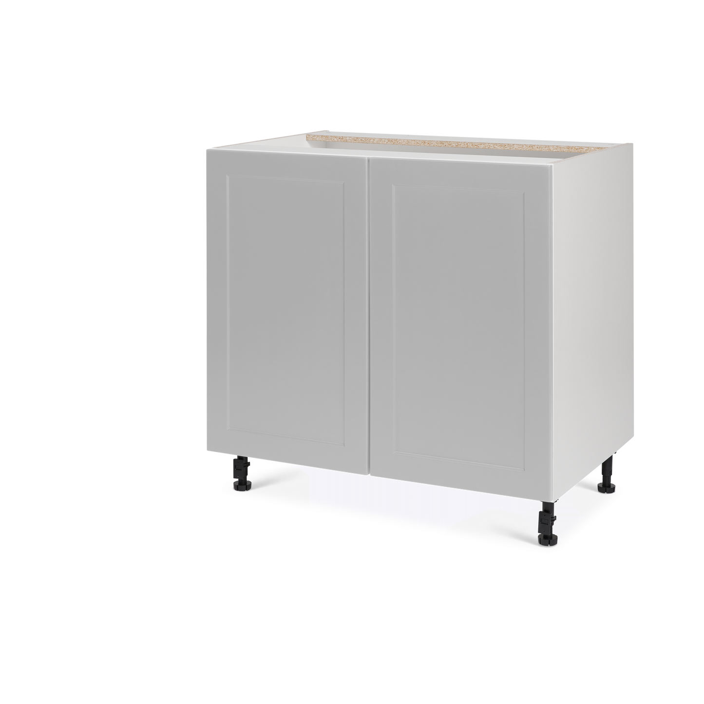 Cabinet de bas - 2 portes - 36 pouces de large - Polymère Shaker Gris