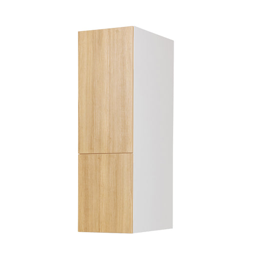 Cabinet de Haut Garde-Manger - 2 Portes - 15 po de large x 55 po de hauteur - Mélamine Bois Zen