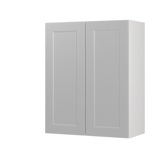 Wall Cabinet - 2 Doors - 24 in wide x 36 in high - White Shaker Polymer