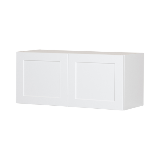 Cabinet de Haut - 2 Porte - 33 po de large x 14 po de hauteur - Polymère Blanc Shaker