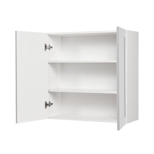 Cabinet de Haut - 2 Portes - 36 po de large x 36 po de hauteur - Polymère Gris Shaker
