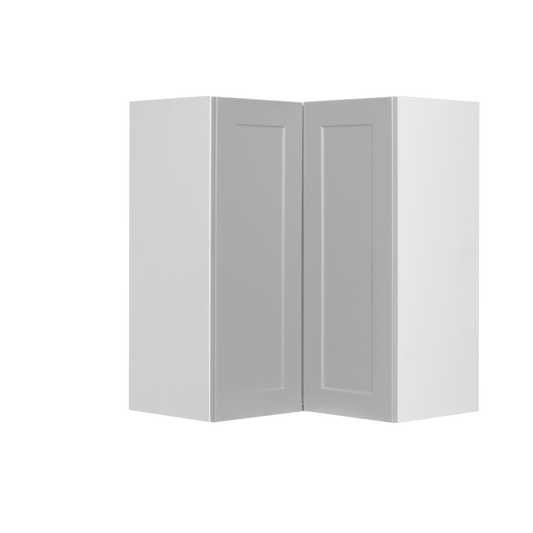 Wall Corner Cabinet - 2 Doors - 24 in W x 36 in H - White Shaker Polymer