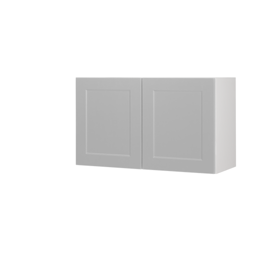 Cabinet de Haut - 2 Porte - 24 po de large x 15 po de hauteur - Polymère Gris Blanc