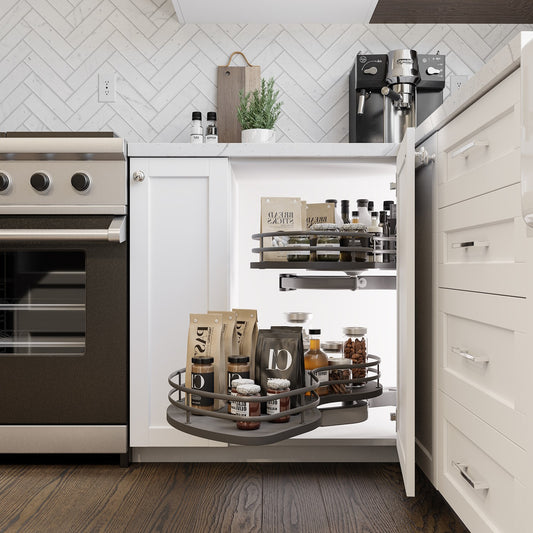 Flymoon 40 Galaxy anthracite - armoire de coin ouverture gauche