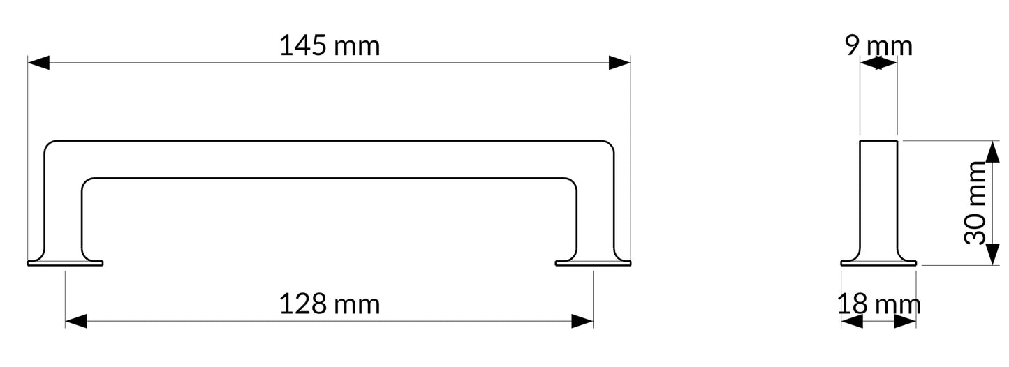 Poignée R3818 laiton brossé 128 mm