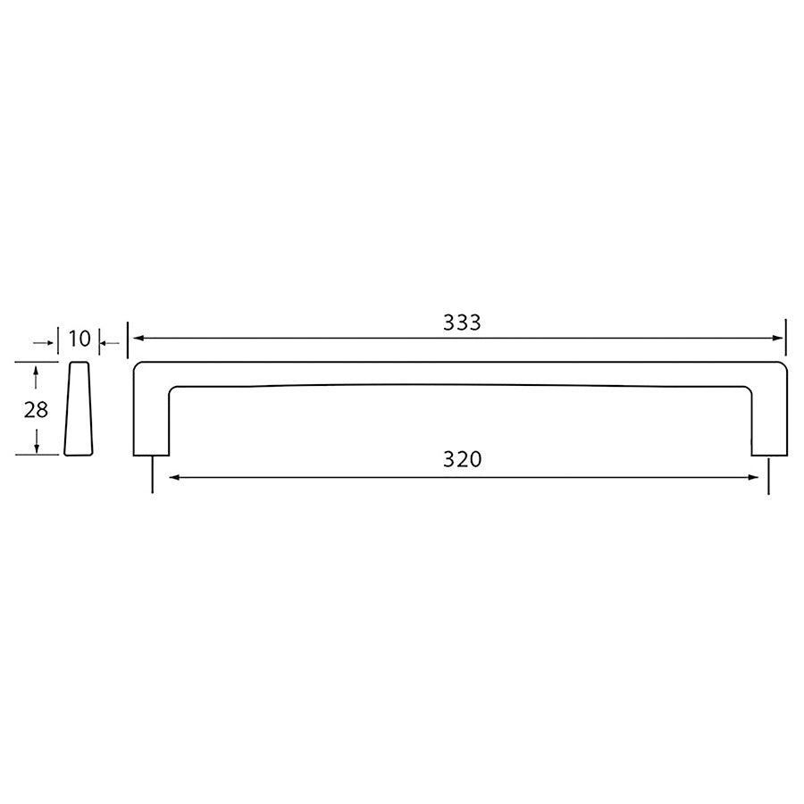 Poignée LIMIT R7205 nickel brossé 320 mm