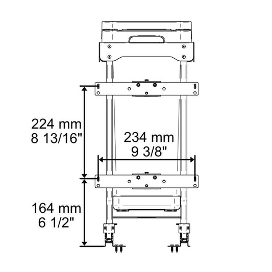 Poubelle Vibo Kombi 2.0 12 po. (300 mm) 33 L 1 bac anthracite