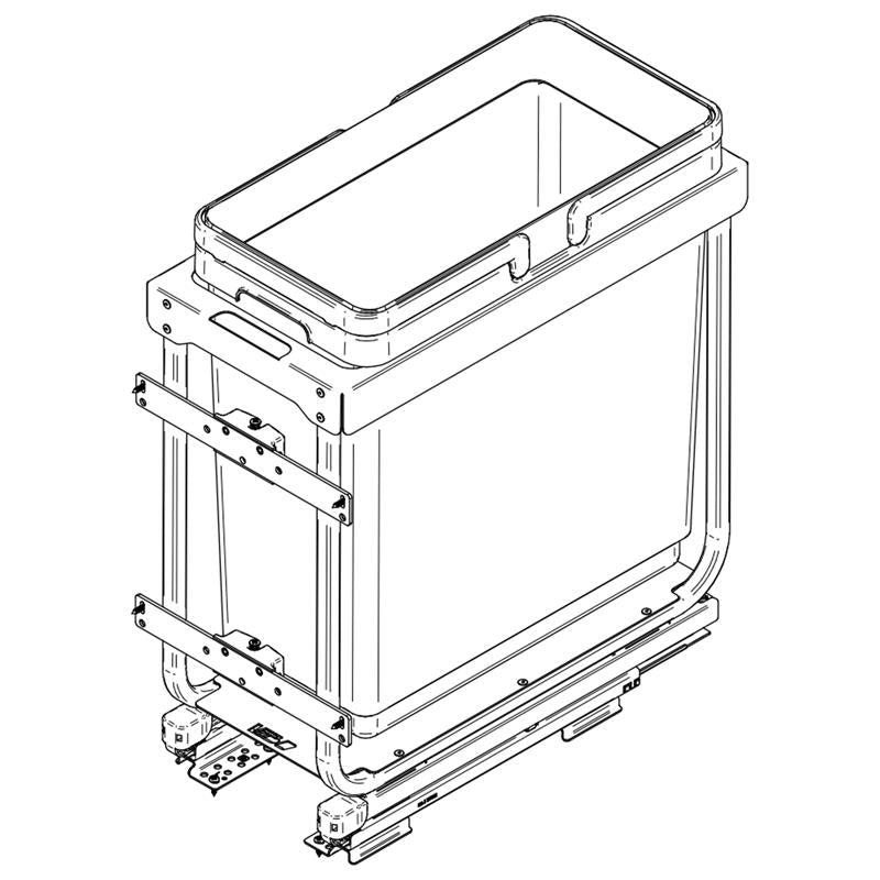 Poubelle Vibo Kombi 2.0 12 po. (300 mm) 33 L 1 bac anthracite