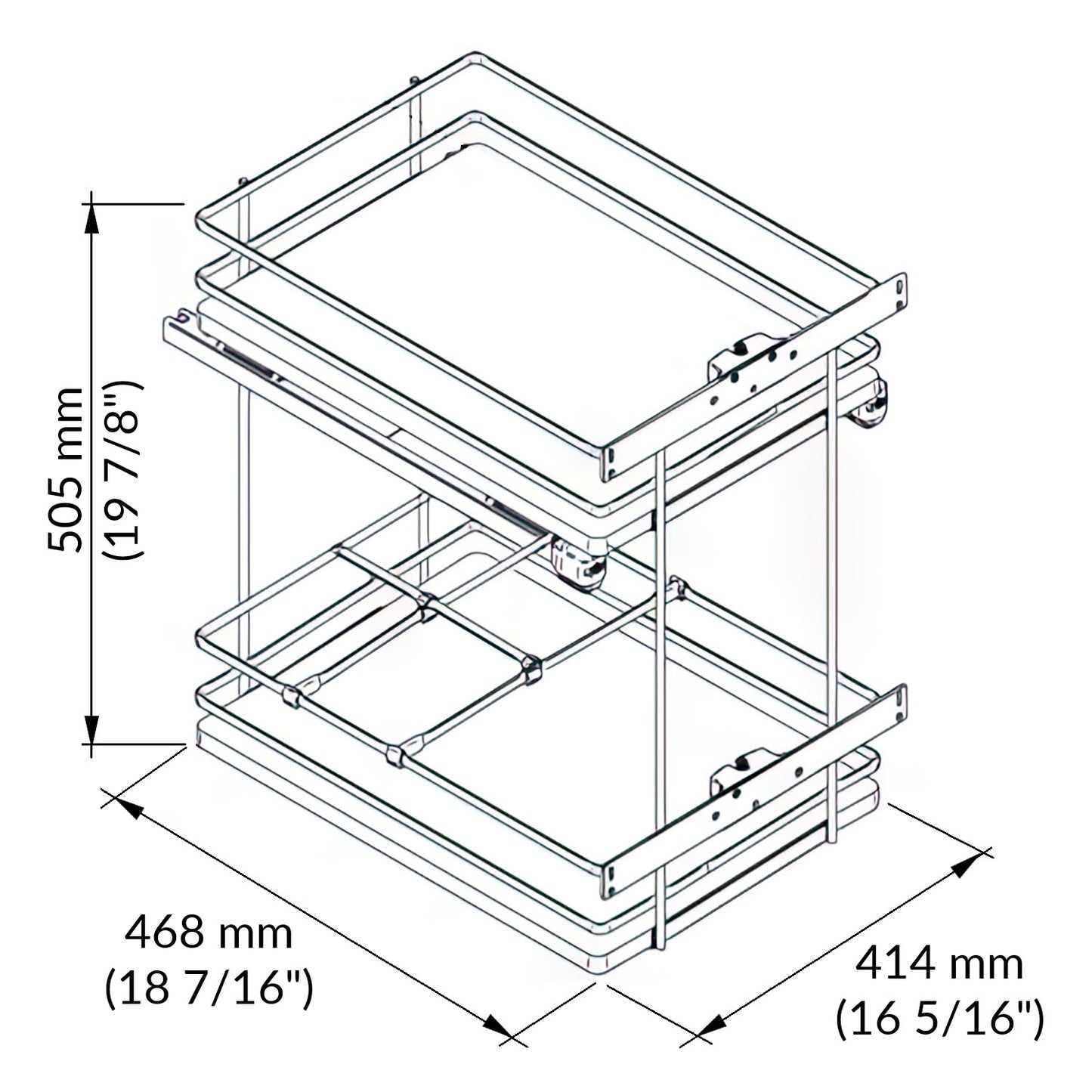 Coulissant large 18'' Galaxy anthracite