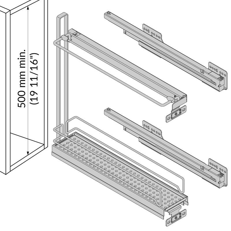 Coulissant étroit pour plaques de cuisson