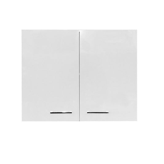 High Stove Cabinet - 2 Doors - 30 in W x 18 in H - White Shaker Polymer